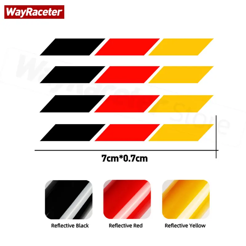 Tri Colors Decal German Flag Vinyl Sticker For Volkswagen Golf 8 7 6 5 4 3 2 1 VW MK1 MK2 MK3 MK4 MK5 MK6 MK7 MK8 Accessories