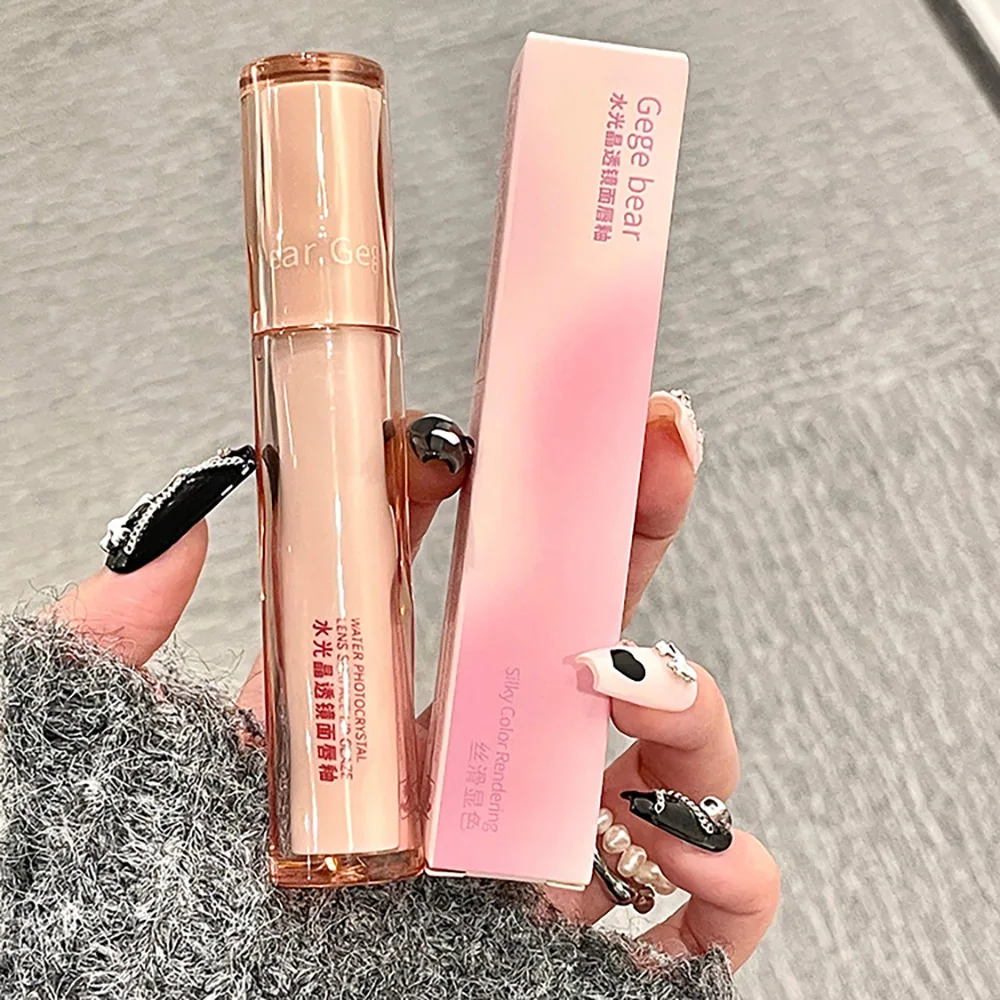 Gege Bear كريستال الشفاه الصقيل مرآة عصير النهاية غير لزجة ترطيب الشفاه الجافة ملمع الشفاه الكورية نمط #6