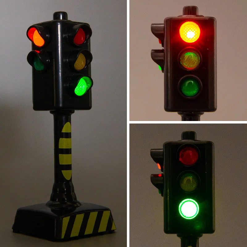 Children\'s sound and light traffic light model toys sound and light up early childhood education traffic signal model logo