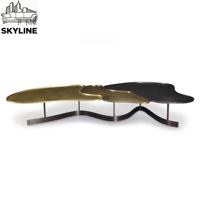 Stainless steel special-shaped combination to make old coffee table villa creative table