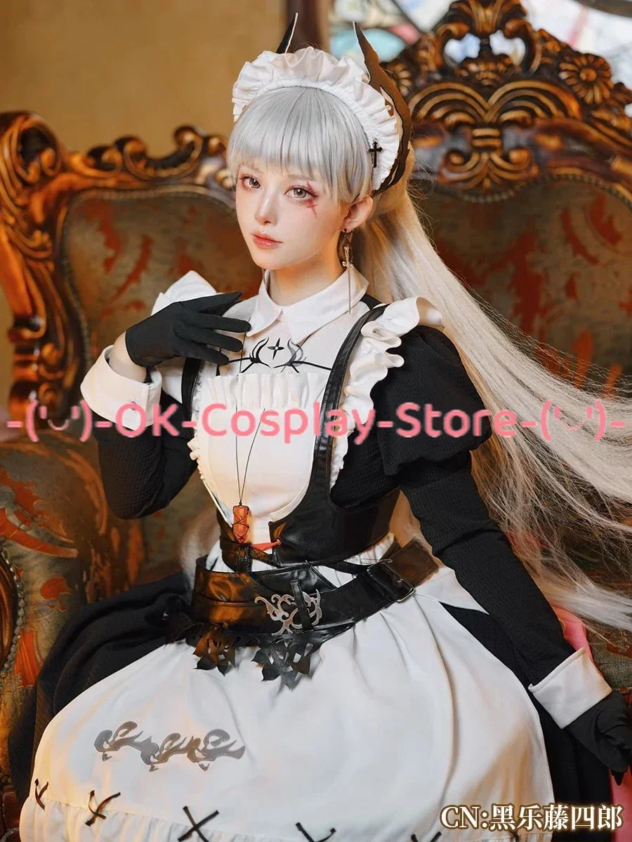 Disfraz de Cosplay del juego Arknights para mujer, vestido de sirvienta lindo, traje de fiesta, ropa de Anime, uniformes de Carnaval de Halloween, hecho a medida