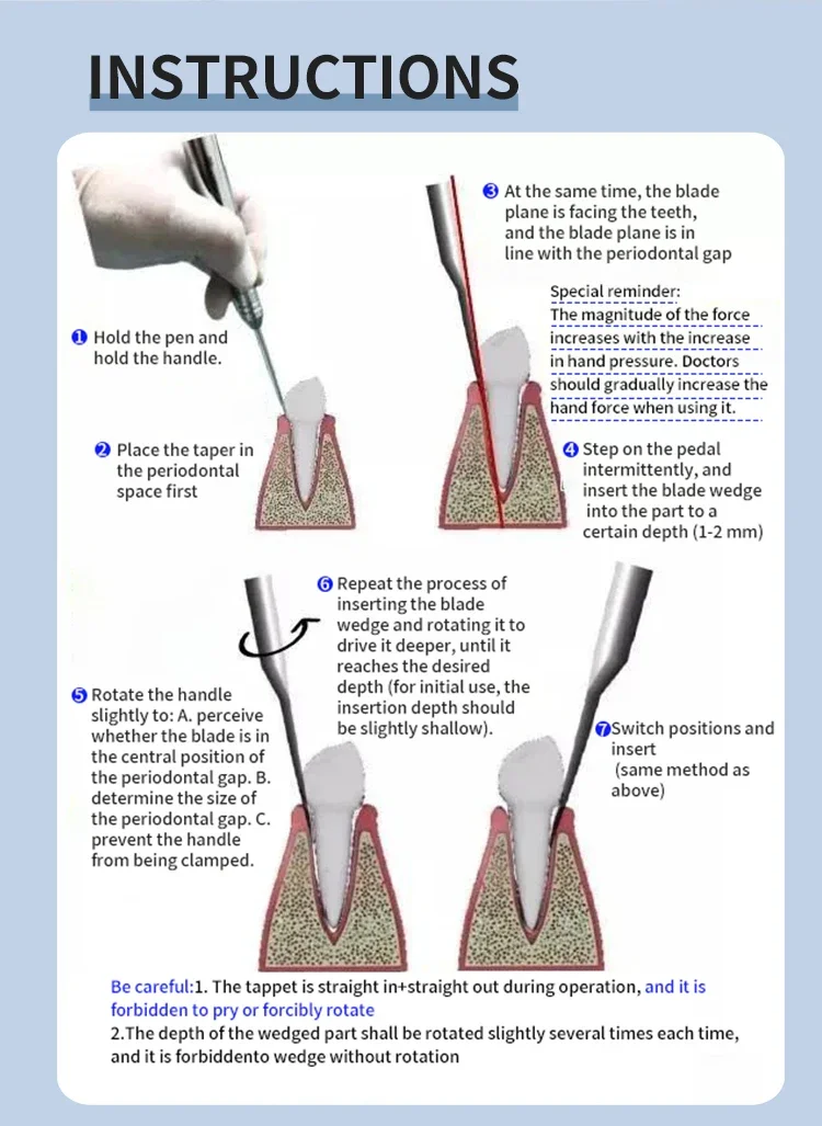 เครื่องสกัดฟันแบบนิวเมติกส์ประสิทธิภาพสูงจาก jingt พร้อมเคล็ดลับต่างๆ5ชิ้นเพื่อการสกัดได้ง่าย