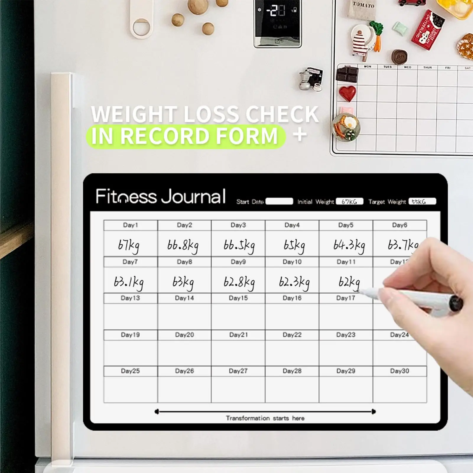 Fridge Calendar Magnet Slimming Magnetic Erasable Chart Calendar Erase Weekly Planner For Home Appointment Kitchen Office Work