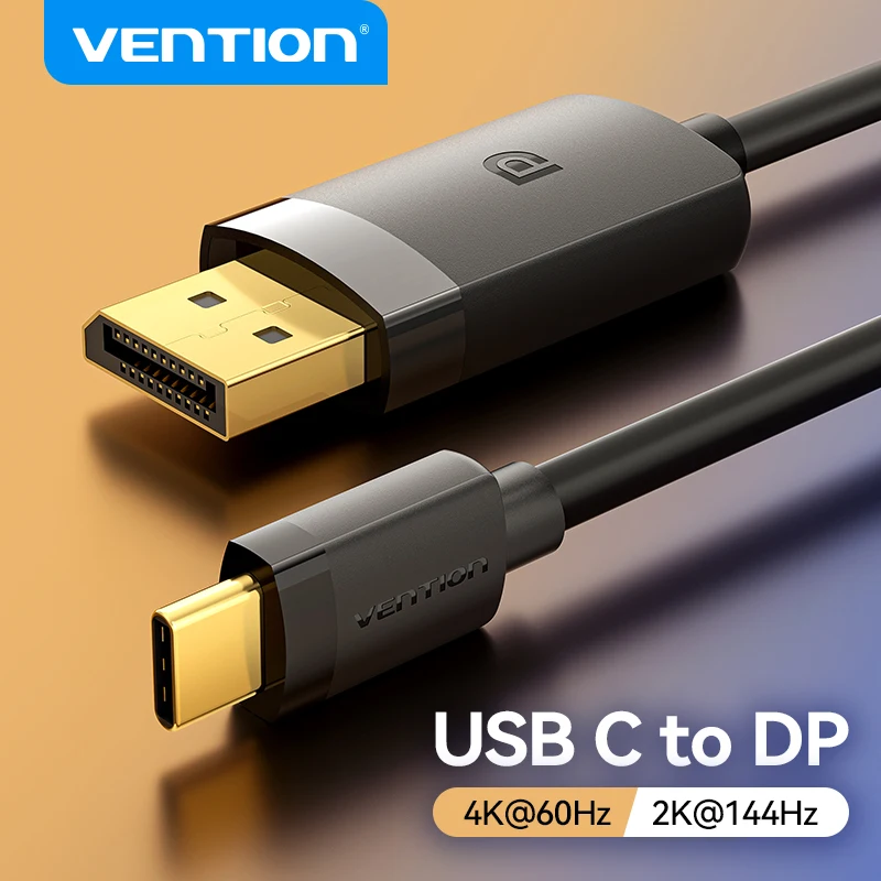 Vention 4K USB C to DP Cable USB Type C to 8K/60Hz DisplayPort Cable for iPhone Tablet PC Monitor Laptop HDCP HDR DP Cord