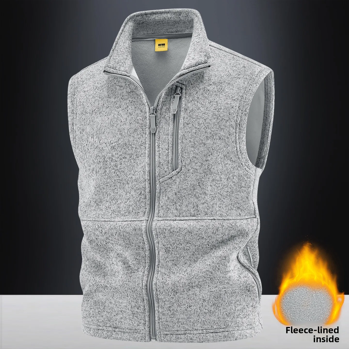 New Style Vest-style Jacket Trendy and Versatile Pullover Vest Knit Jacket Men's Casual Vest Coat