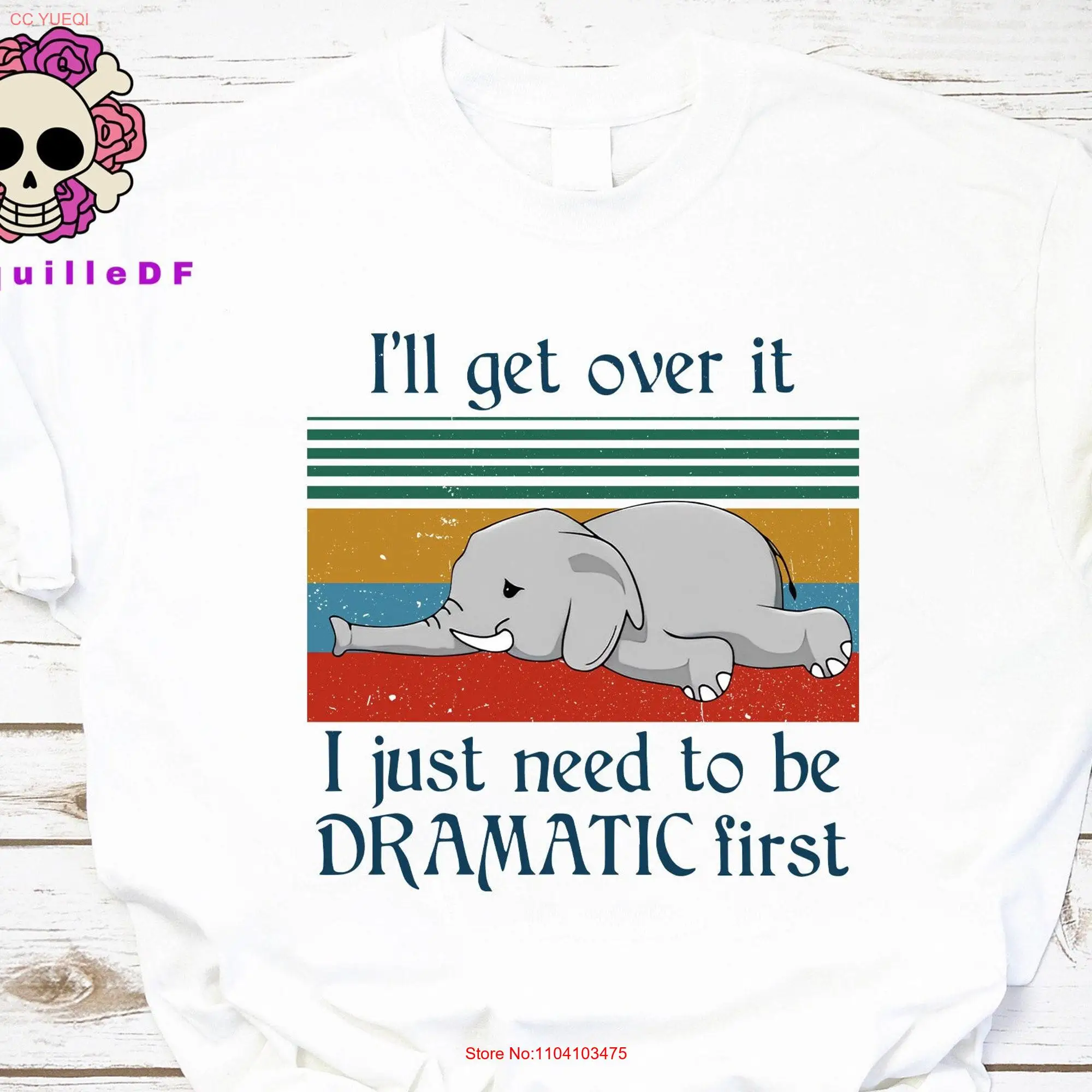 Я скажу, что нужно сделать драматическую винтажную футболку с первым слоном для ее, ему, длинным или коротким рукавом