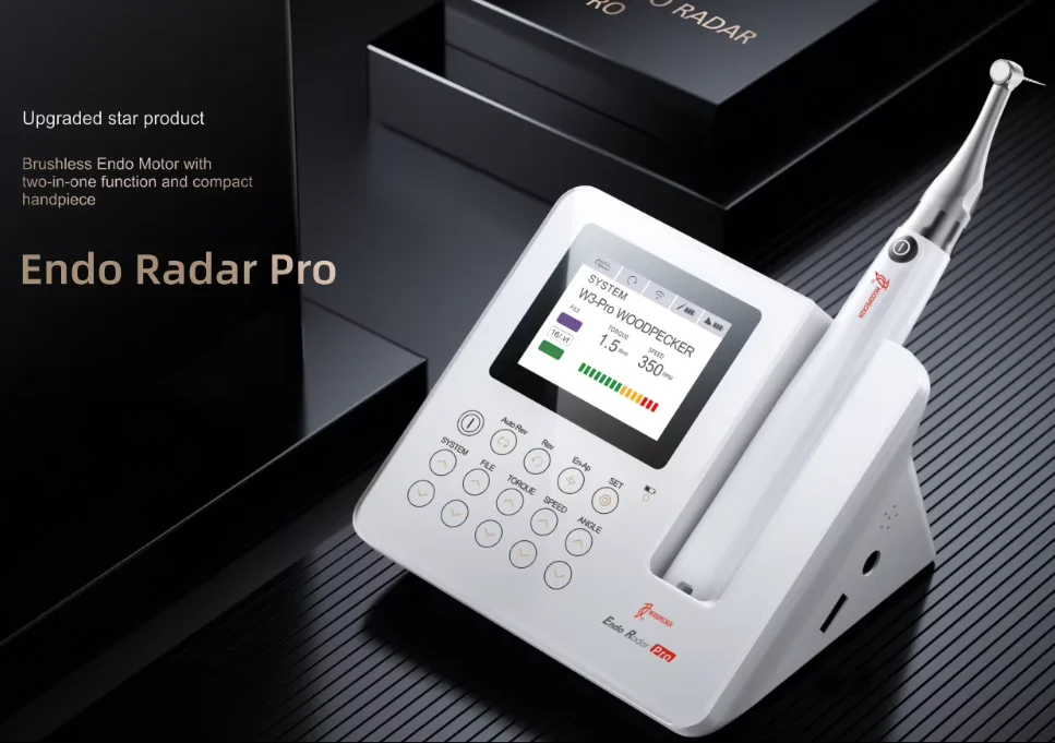 Woodpecker Endo Radar Pro  Endodontic Motor 2-in-1 Mini Handpiece Brushless Endodontic Preparation Machine