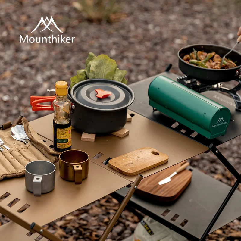 Mounthiker Camping Portable Heat Proof Pan Mat Kitchen Wooden Heat Resistant Pad for Hot Dishes/Pot/Bowl/Teapot Holders Anti-Hot