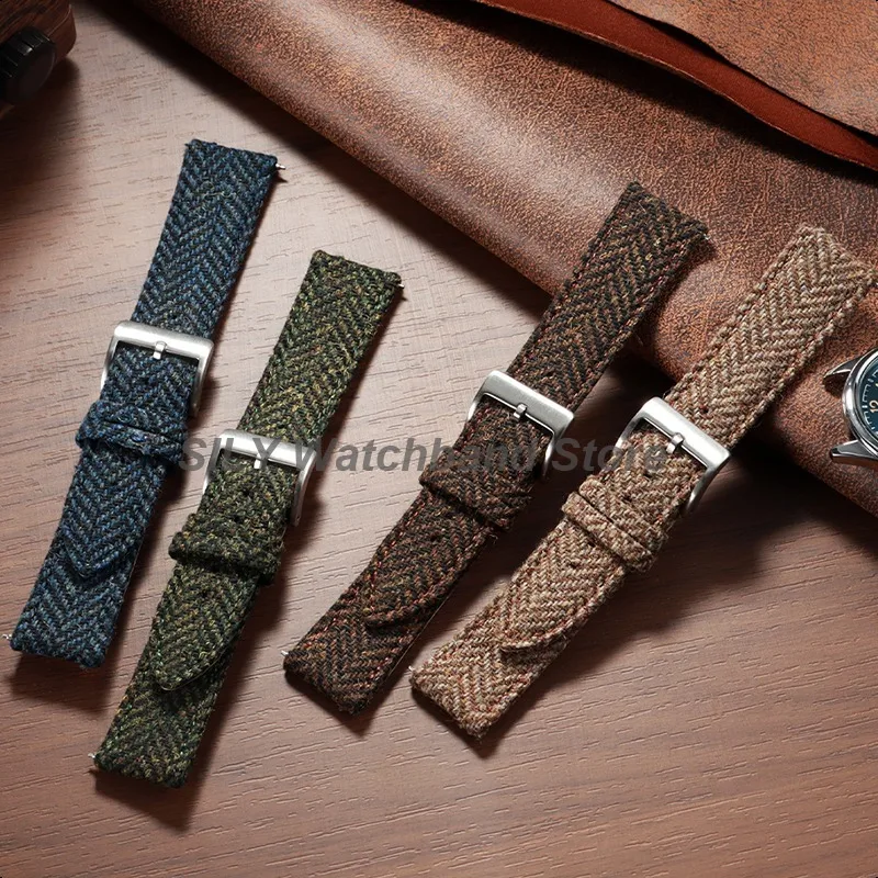 for Huawei Watch Gt5/Gt4 Strap Tweed Nylon Weave Leather Watch Band Universal Men Women Bracelets Sport Replace Wrist Belt Bands image 5