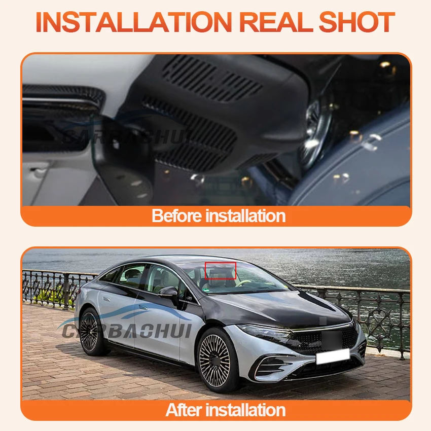 4K 2160P Dash Cam For Mercedes-Benz EQS EQS450 EQS580 4MATIC 2022 2023 Plug and play Car Camera,Car DVR UHD Dual Lens DashCam