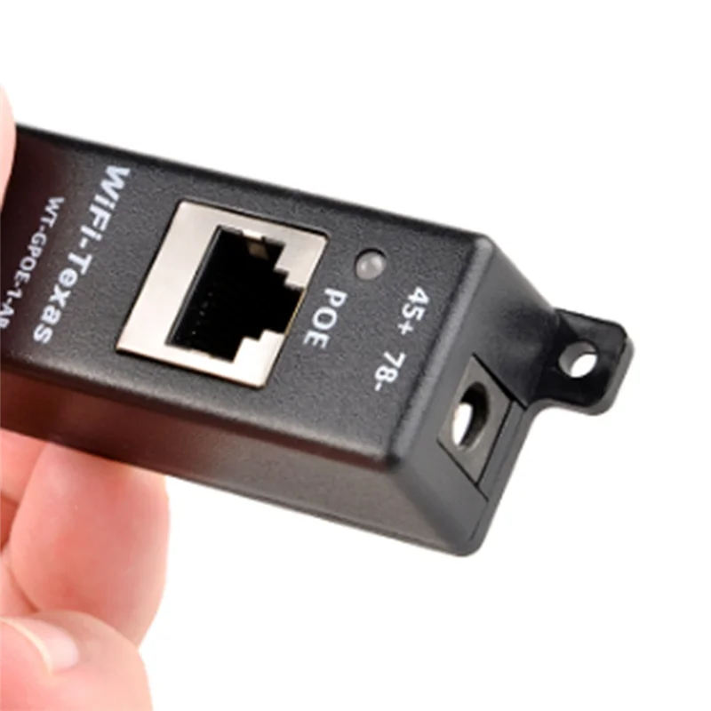 Пассивный однопортовый гигабитный PoE-инжектор Светодиодная индикация данных и режим питания Общий тип A и B Все 4 пары Простота установки Простота в использовании