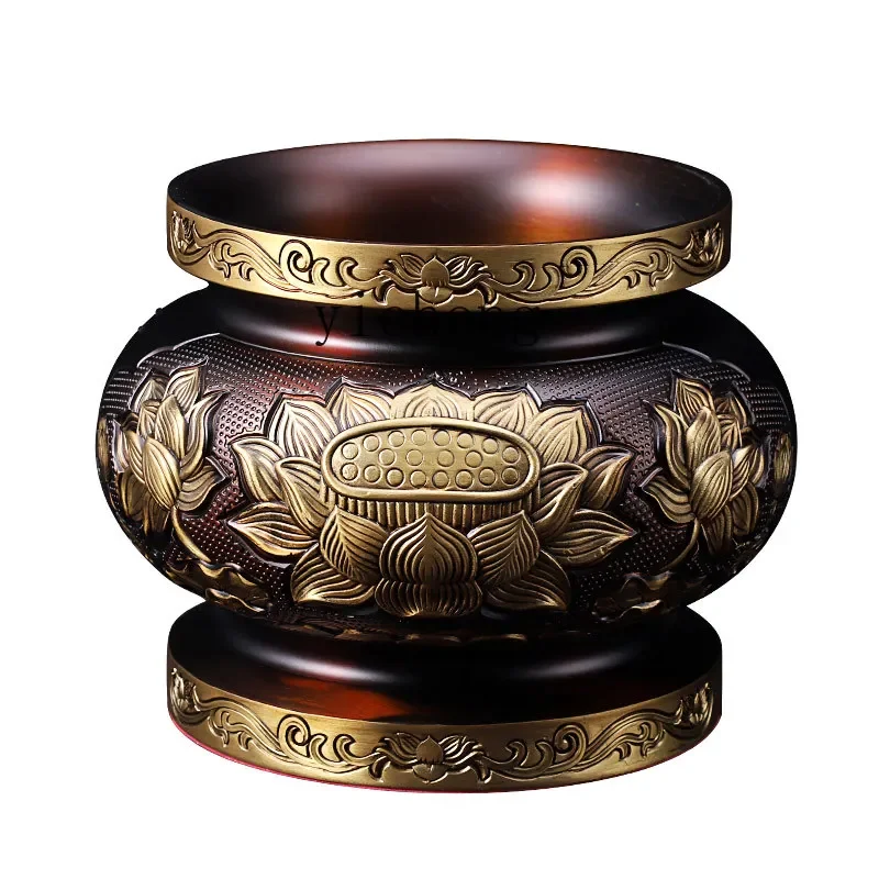 

pure copper Buddhist utensils set Buddha supplies household full set Buddha supply water supply cup incense burner ornament