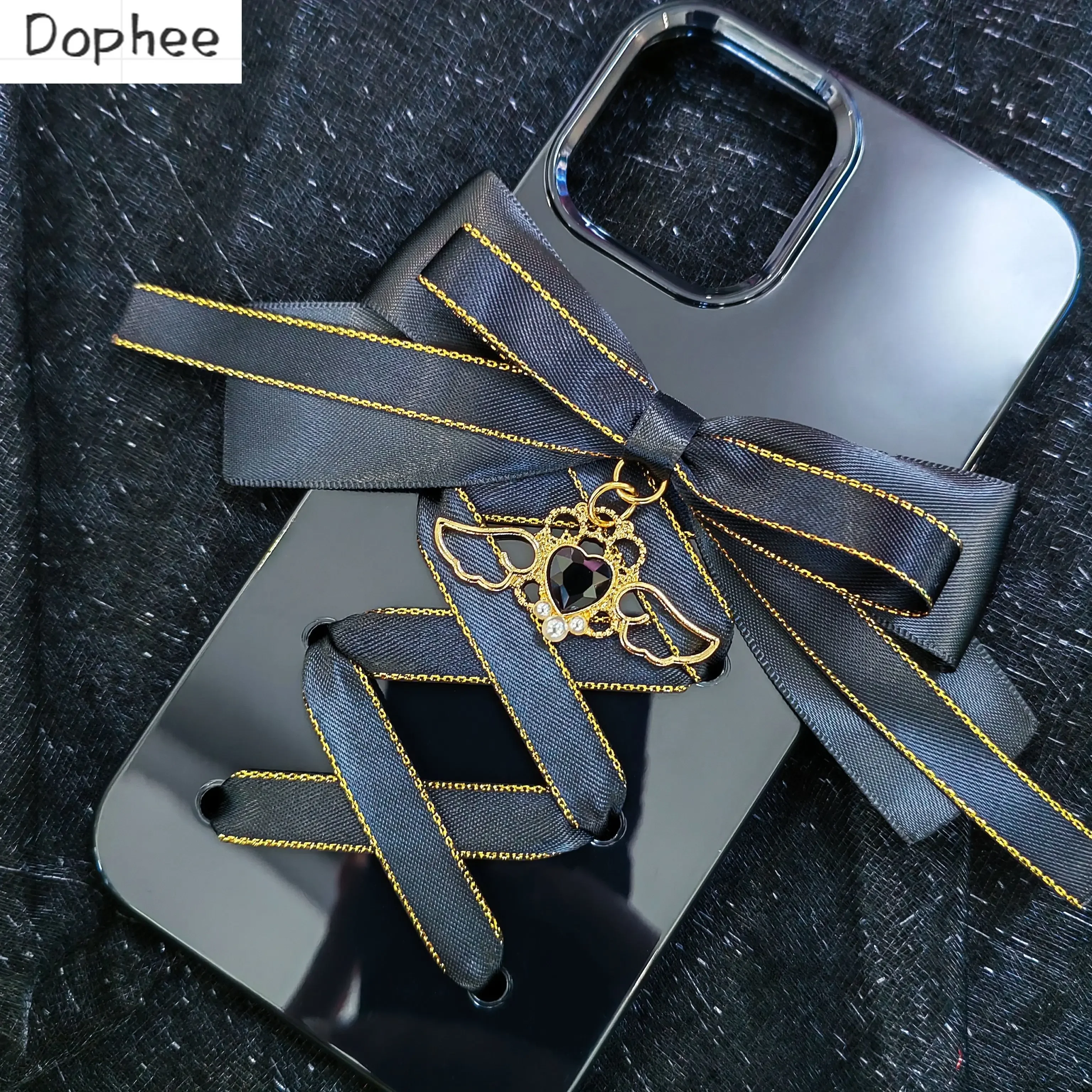 Dophee Bowknot Landmine Series funda de teléfono móvil adecuada para Apple IPhone 11 12 13 14 15Promax Lovers Best Friend Phone Covers