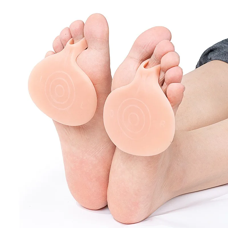 Gel-Vorfußpolster Silikon-Halbeinlegesohlen mit Strukturiertem Ovalem Design, Weiche Polsterung, Stoßdämpfung, Massierender Komfort für die Füße – Detail 3