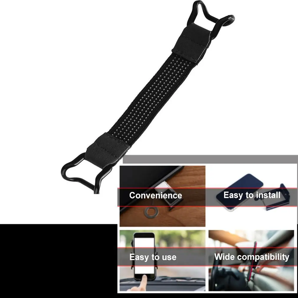 Universal Finger Grip Elastic Band Strap Phone Holder One Hand Operation Anti-slip Strong Metal Bracket Strap for Mobile/ipad