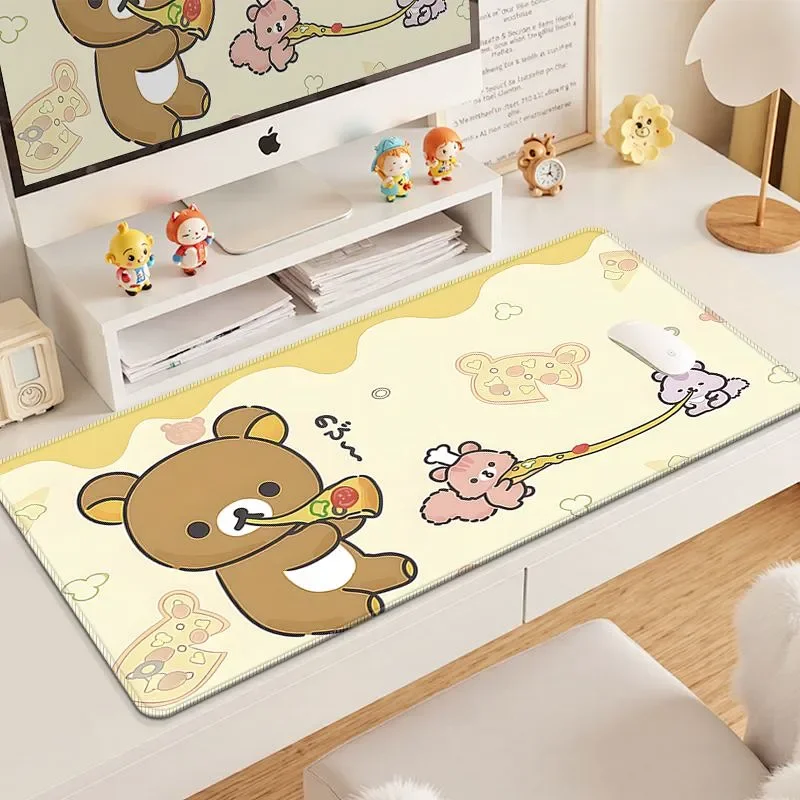 جميل R-Rilakkuma Kawaii مكتب الكمبيوتر ماوس الوسادة كبيرة المطاط XXL لوحة ماوس للألعاب ألعاب خياطة سطح المكتب حصيرة الكمبيوتر لوحة المفاتيح حصيرة #2