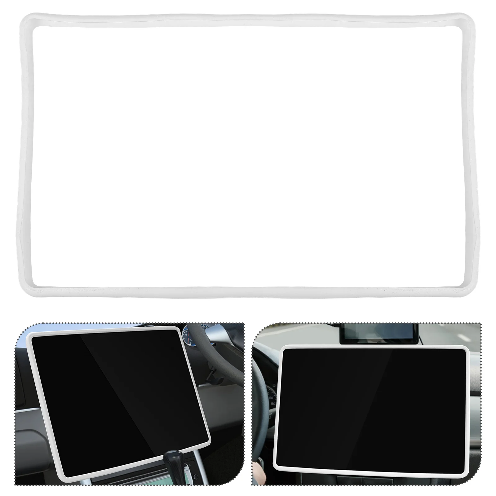

Screen Frame Protector for Car Lightweight Long Lasting Impact Relief Simple Color Maintain Overall Look Screen Frame Protector