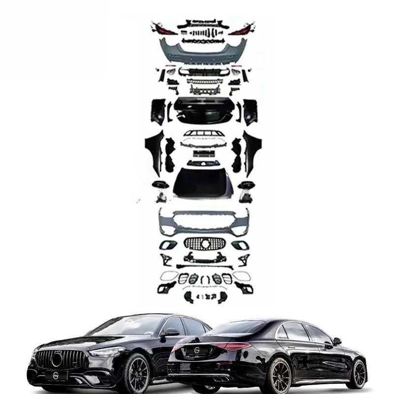 W221 Upgrade to W223 Body Kit for Mercedes Benz W221 Upgrade W223 S63 AMG Car Bumper Headlights Tail Lights Diffuser Old to New
