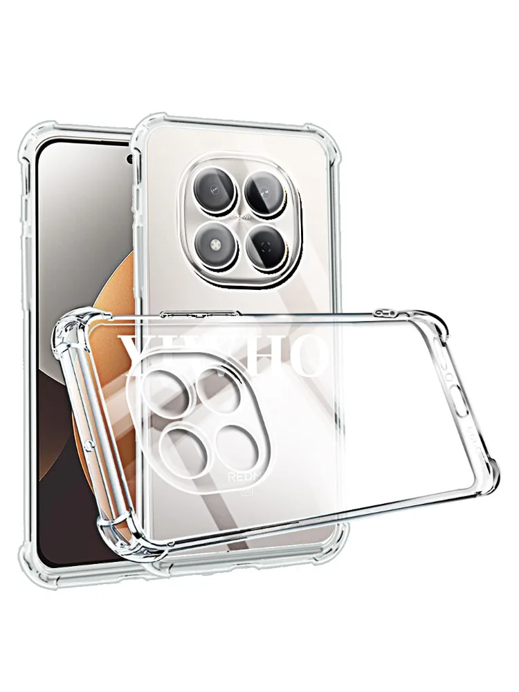 Coque de téléphone transparente pour Redmi Note 15 Pro 4g 5g, coque arrière transparente en TPU souple pour Xiaomi Redmi Note15 Pro + Plus, coque de protection