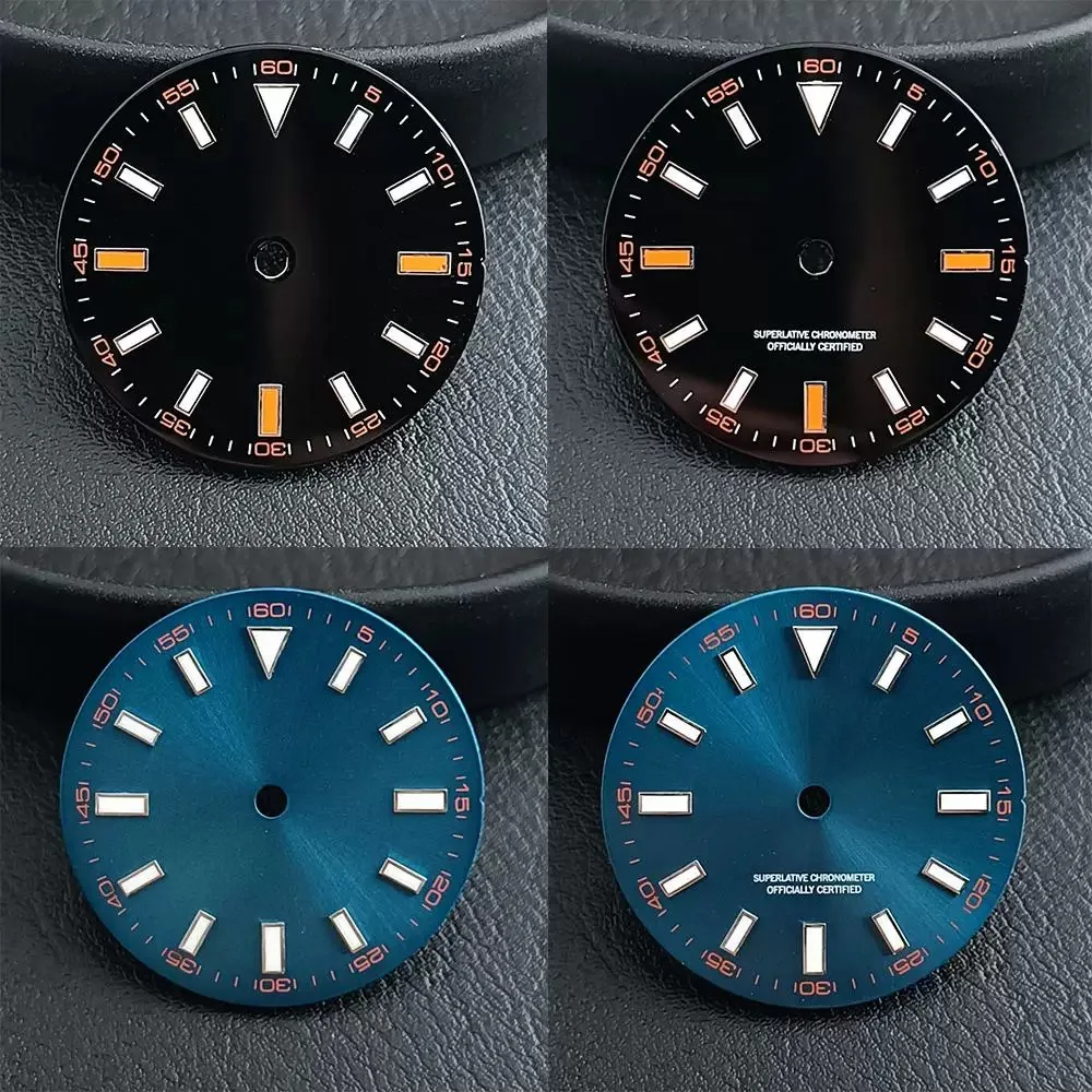 28.5mm Lightning Dial No Logo Fit NH35/8215 Movement Ice Luminous Watch Modification Accessories Custom Logo