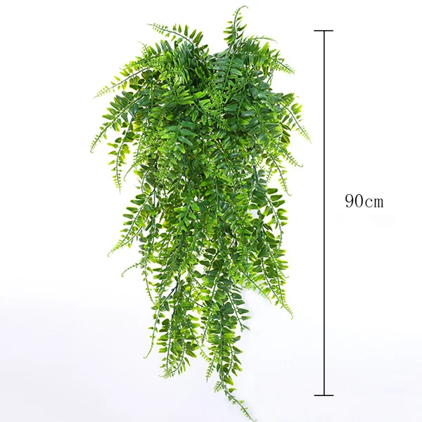 90cm Artificial Plant Vine Wall Hanging Plastic Leaf Grass Garland Outdoor Wedding Party Decorations Fake Rattan Ivy