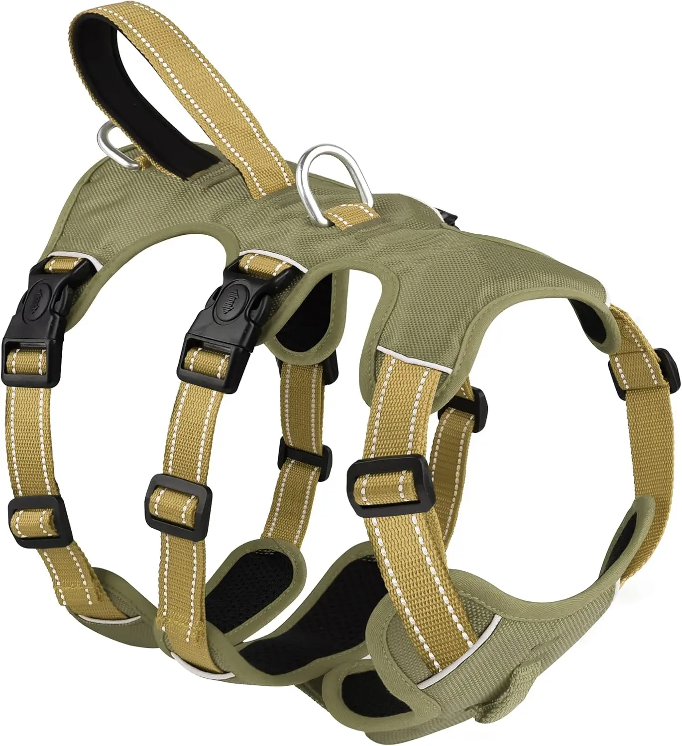 PET  Multi-Use Escape  Dog Harness for Escape  Dogs,Reflective Adjustable No Pull Vest with Lift Handle and Leash Clip for Walki