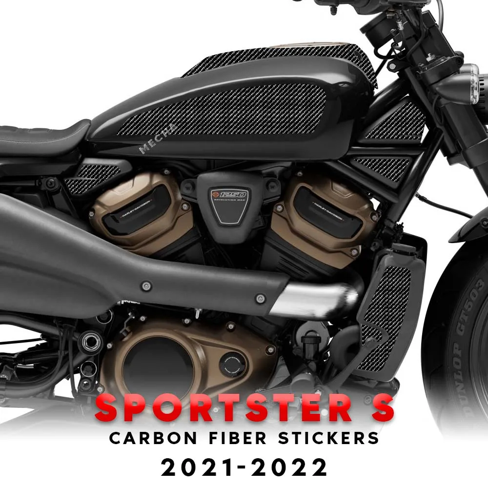 

For Sportster S 1250 SportsterS 3D Carbon Motorcycle Sticker Tank Pad Decal Kit