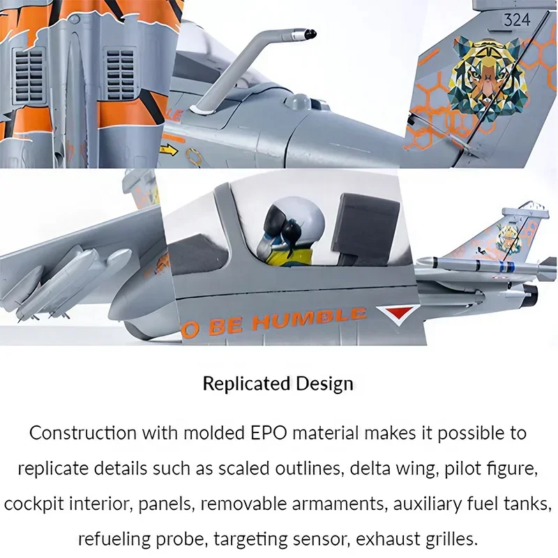 Reflex V2 Оснащенный FMS 64 мм Rafale EDF Jet PNP Прецизионная летающая модель RC Jet Fighter Dassault Design Tiger Meet