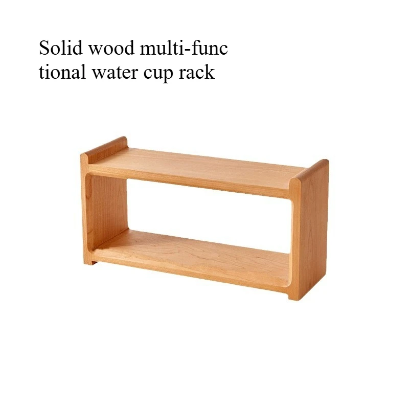 

Solid Wood Cup Holder - 6-Slot Tea/Coffee Mug Rack, Kitchen Counter Organizer for Gongfu Teaware & Espresso Cups home organizer