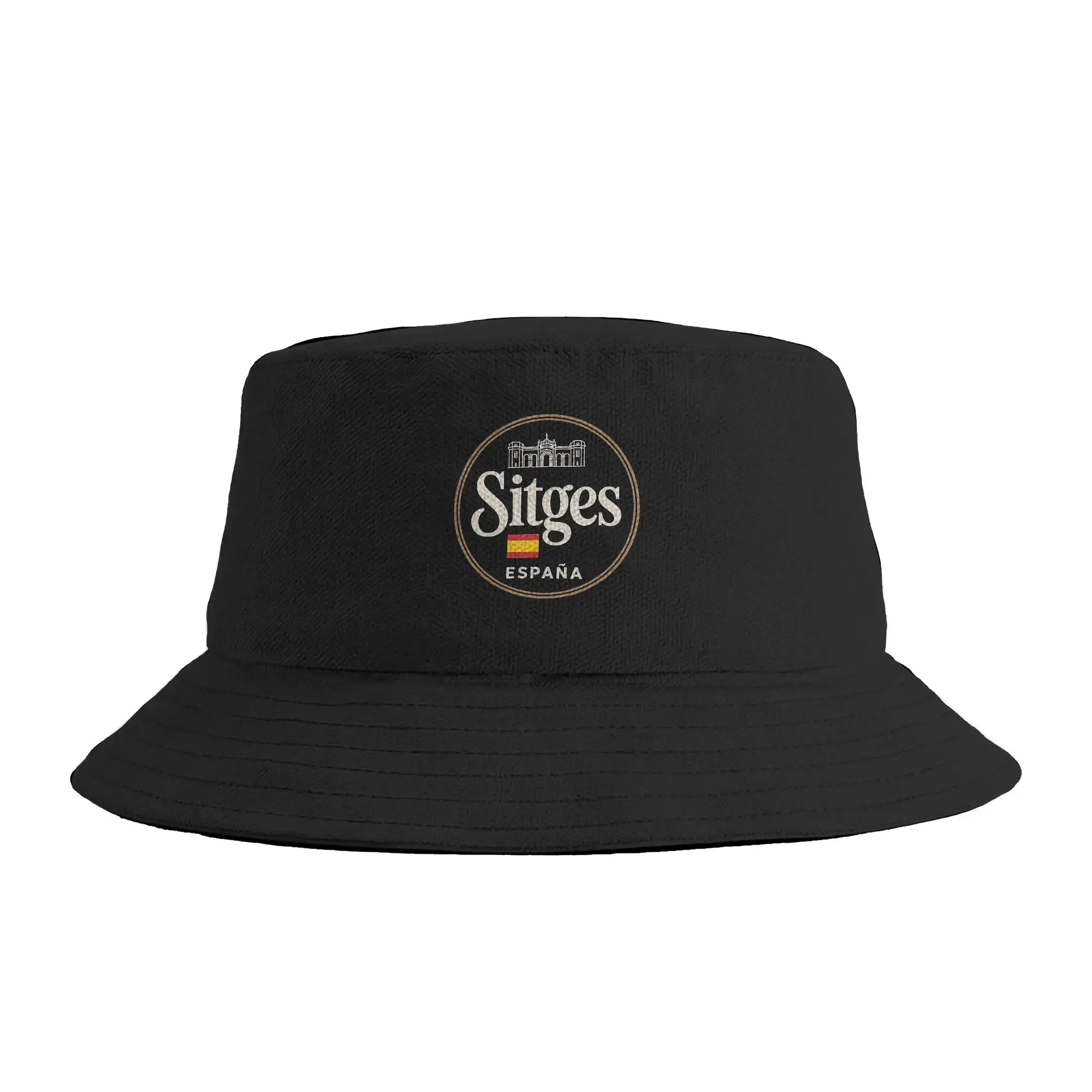 Explore Sitges City Travel Spain Espana Bucket Hat For Unisex Fisherman Hats Funny Beach Travel Caps Foldable Pattern Visor Hats