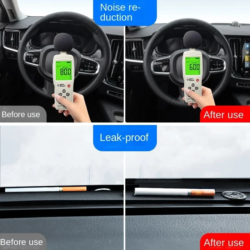 Car Dashboard Seal Strip Front Windshield Gap Noise Insulation Shockproof Strips Dashboard Sealing Weatherstrip 1.6m