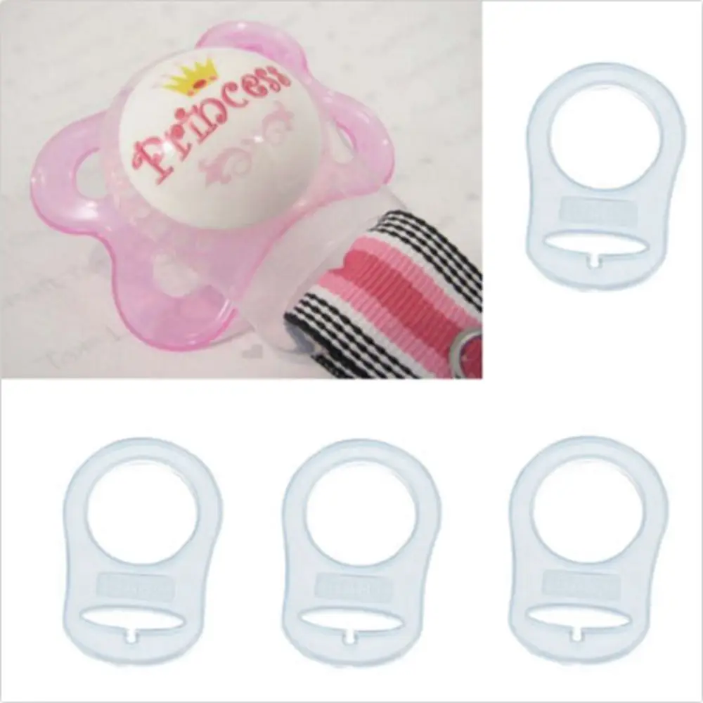 Good Quality White Style 10 Pcs Silicone Ring Holder Pacifier Clip Dummy Pacifier Clip Adapter Adapter