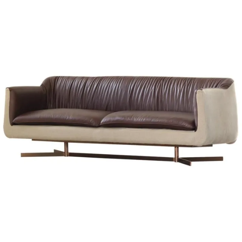 

Light luxury replica three-person cotton and linen casual sofa chair designer sofa