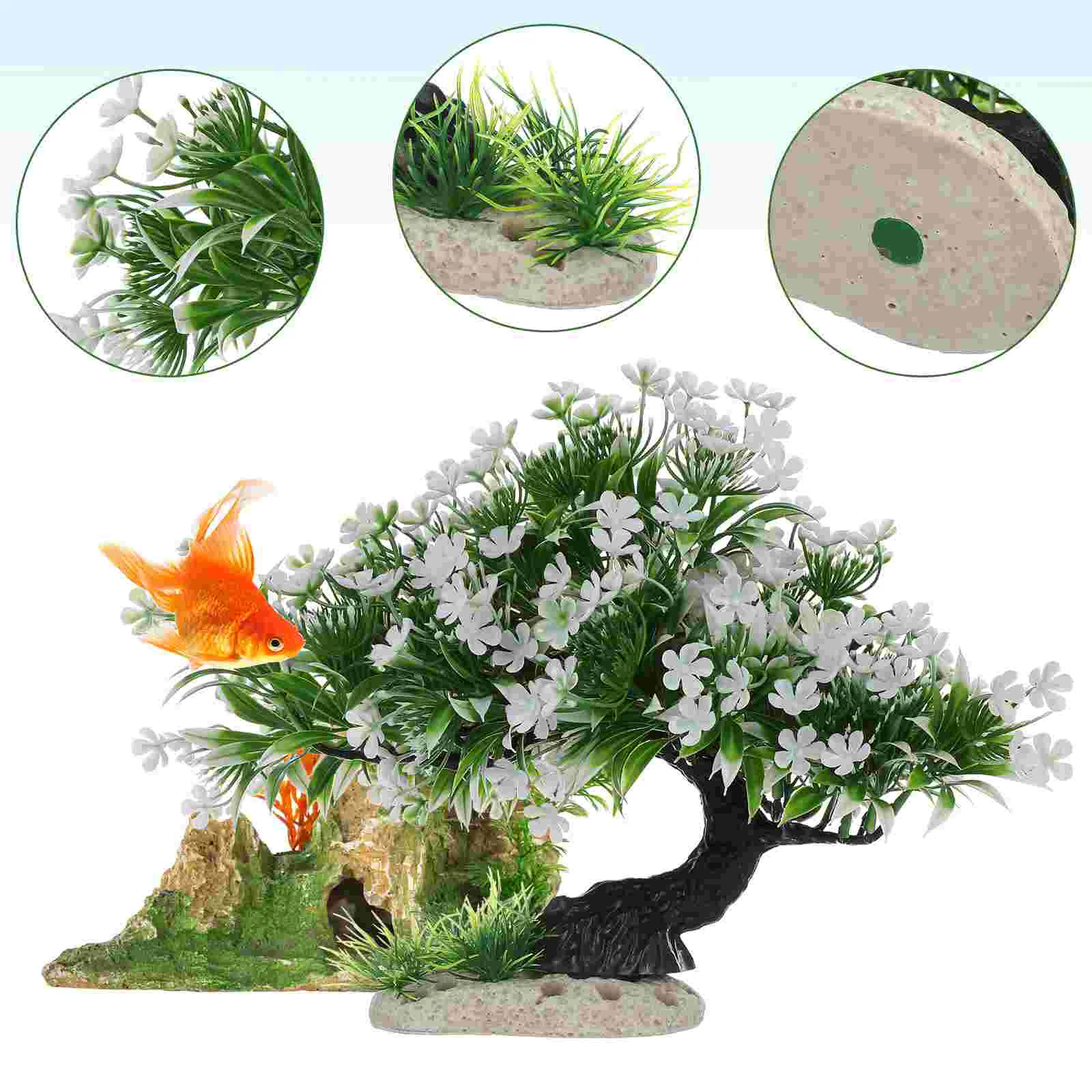 Simulated Tree Fish Tank Decoration Simulation Decorations Fake Hideout For Aquarium Plant