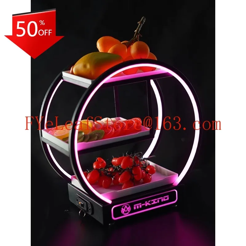 

Bar KTV Three-Layer Fruit Plate Rack Creative Glow High-End Snack Plate Customization