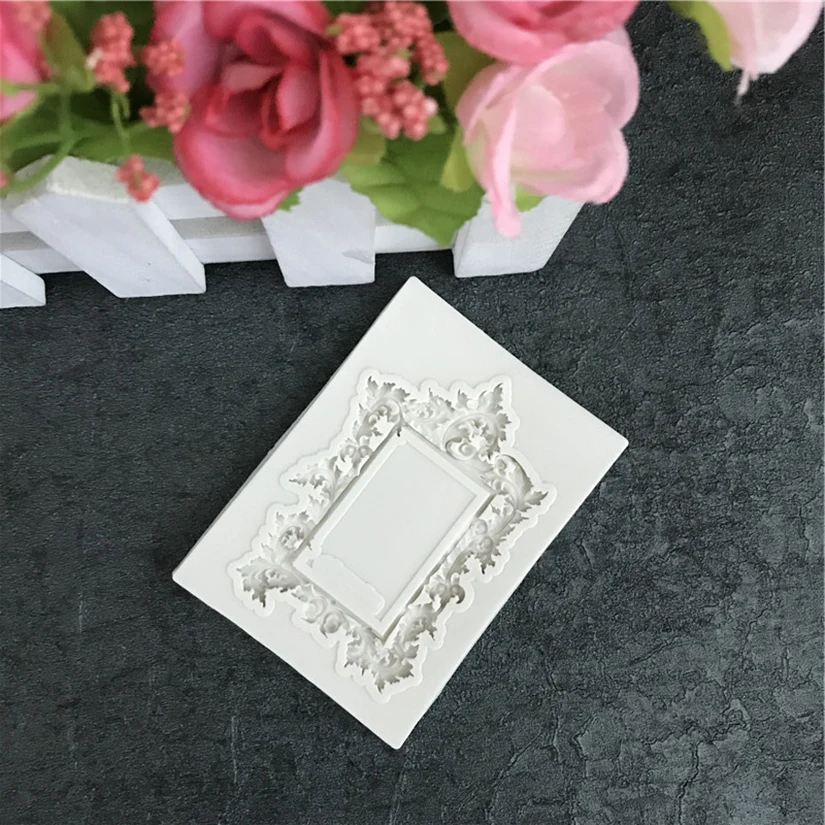 Photo Frame Silicone Mold Sugarcraft Cupcake Baking Mold Fondant Cake Decorating Tools