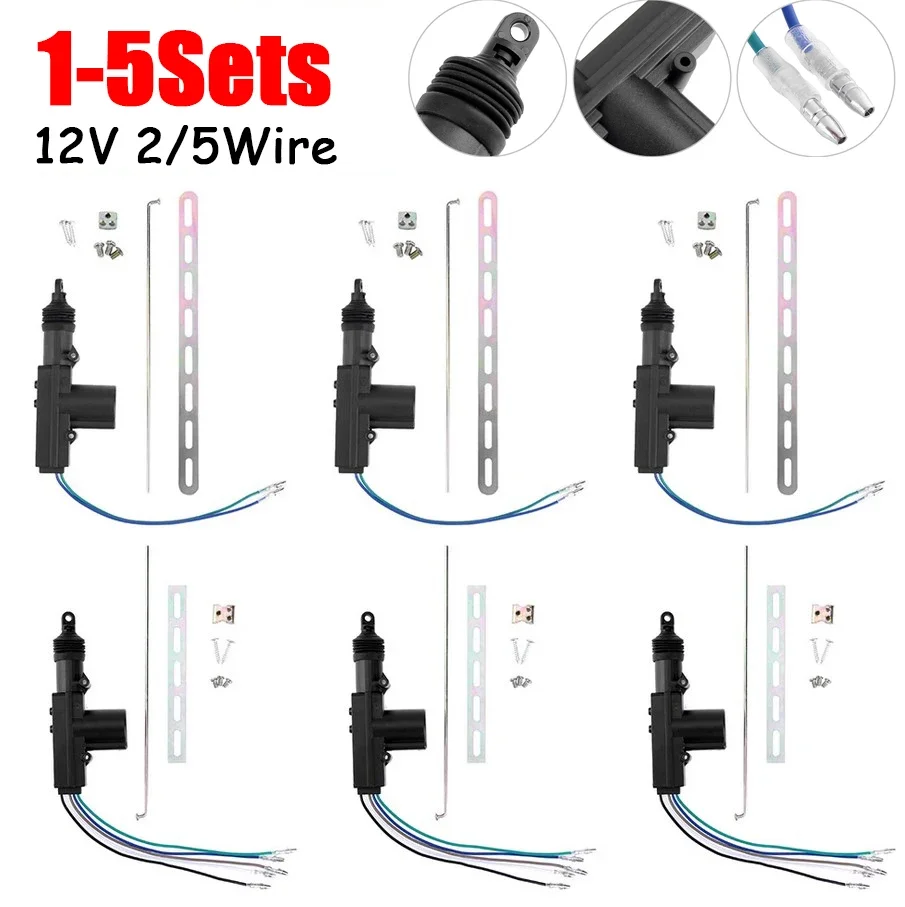 

2/5 проводной универсальный Автомобильный Электрический пульт дистанционного управления центральный привод замка двери 12 В сверхмощная система блокировки с одним пистолетом