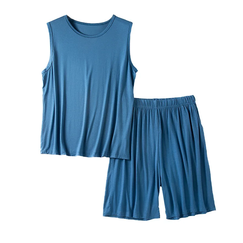 Men's Modal Sleeveless Tank & Shorts Pajama Set