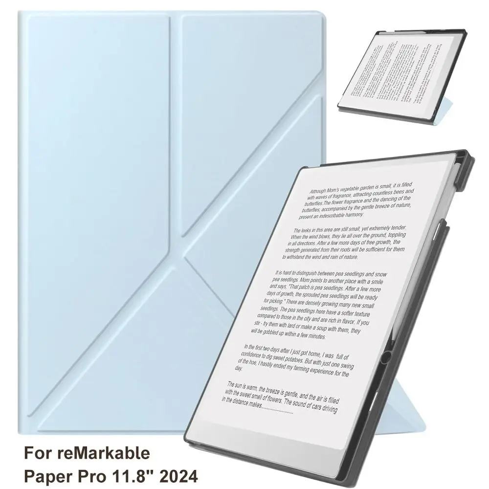 Auto Sleep/Wake 11.8" Tablet Stand Case Foldable Anti-fall Smart Cover Leather Wear Resistant for reMarkable Paper Pro 2024