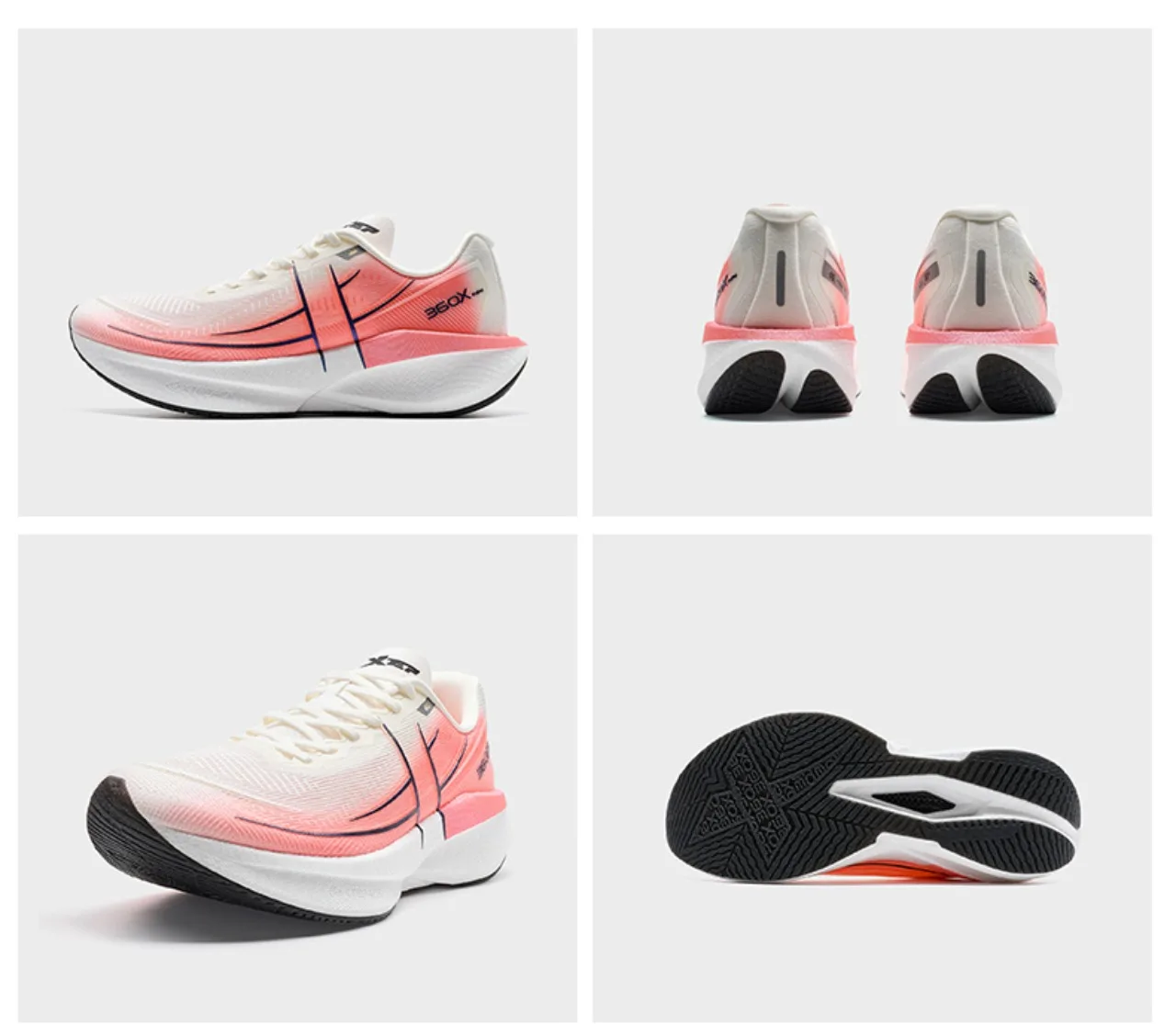 Xtep 360X 2.0 Professional Marathon Running Shoes For Men Racing Carbon Plate Shock Absorbent Sports Training Shoes 975219110035