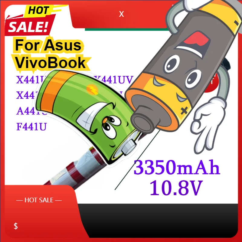 

36WH A31N1537 Laptop Battery For Asus VivoBook X441 X441U X441UA X441UV X441S X441SA X441SC R414U F441U A441U A441UV R541UA