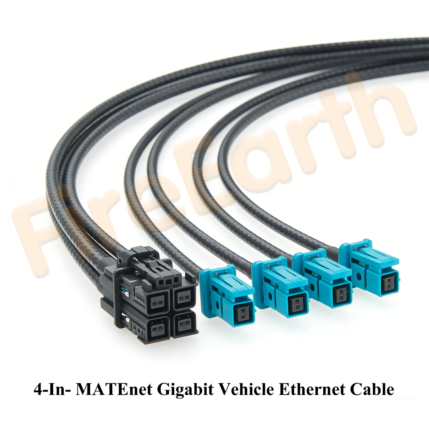 Original TE 4 Port MATEnet Gigabit Vehicle Ethernet Harness, 4 In 1 MATEnet Automotive Connecting Cable 2394102-1 to 2302510-9