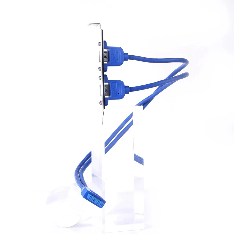 2X 20-PIN ไปยัง USB 3.0หัวสายคู่พอร์ตขยายพอร์ต3.0 USB ของคุณบนเมนบอร์ดเพื่อเคสคอมพิวเตอร์กรอบ