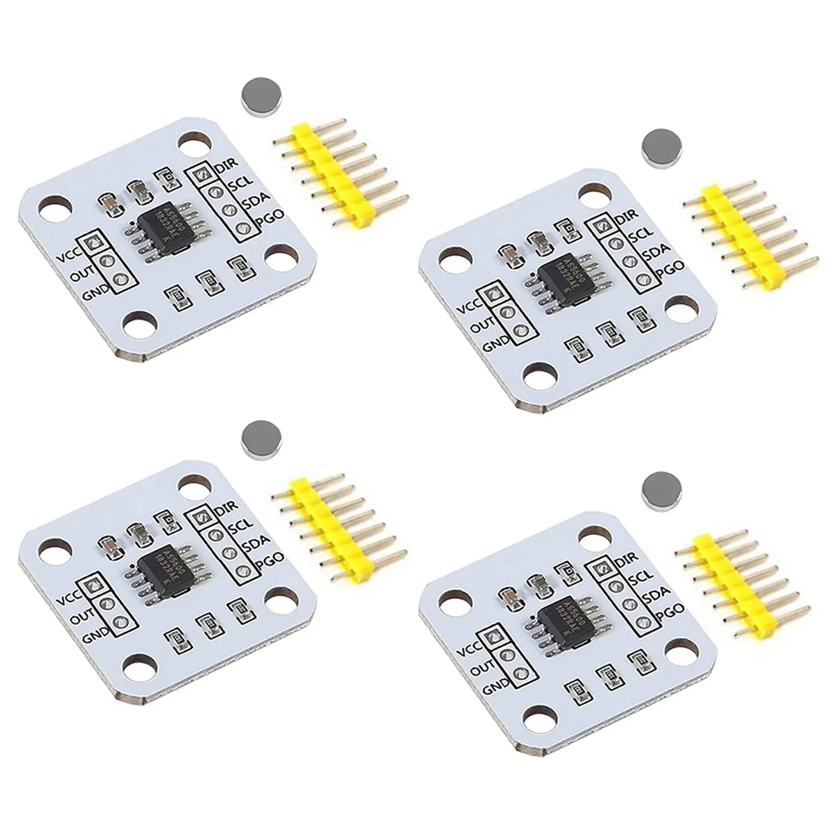 12Pcs AS5600 Magnetic Encoder Magnetic Induction Angle Measurement Sensor Module 12Bit High Precision