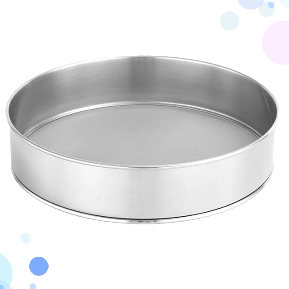 

25Cm Stainless Steel Fine Mesh Flour Sifter For Baking Sieve Bread Cake Dough Powdered Sugar Filter Sifting Strainer Kitchen