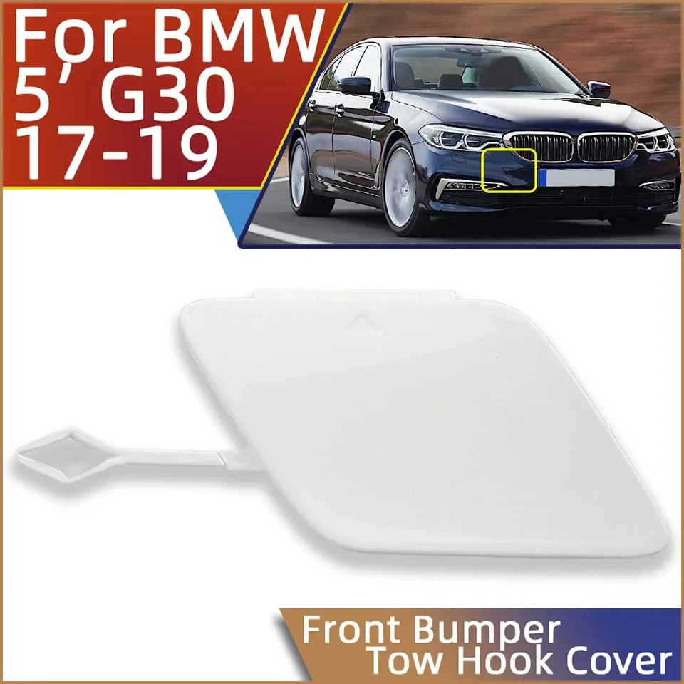 For Bmw 5 Series 2017 2018 2019 G30 G31 518 520 525 530 535 540#51117427448 Front Bumper Towing Hook Eye Cover Cap Hauling Lid