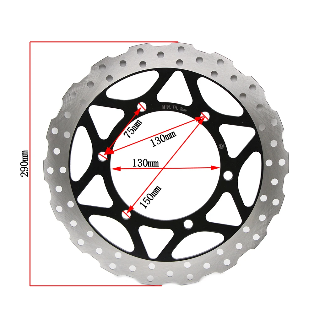 290mm 220mm Motorcycle Front Rear Brake Rotor Disc Brake For Kawasaki Ninja 250R EX250 EX250R ABS 2008 2009 2010 2011 2012