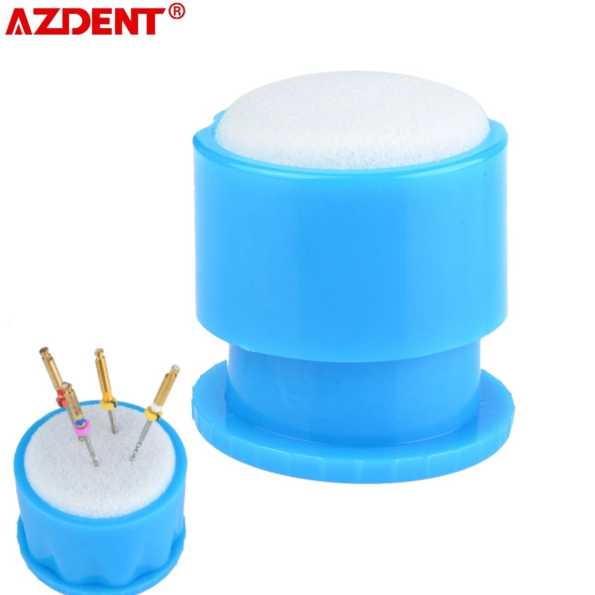 AZDENT Dental Root Canal File Stand Cleaning Dental Lab Autoclavable Round Sponge Endo Root Canal Holder