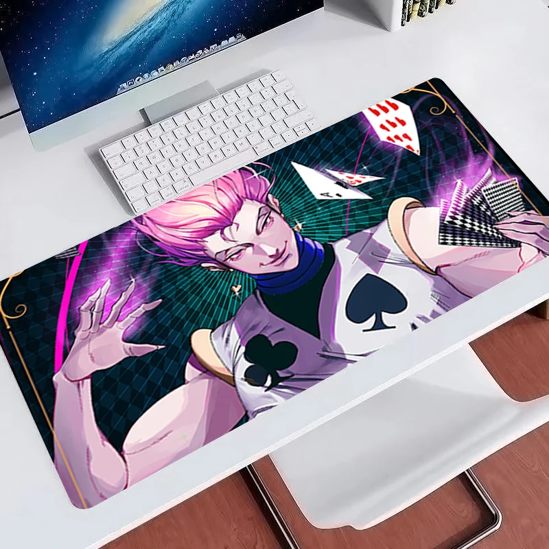 Popular Anime Mouse Pad H-hunter x H-hunter Hisoka E-sports Gamer Desk Mat Rubber Keyboard Pad 90x40cm Office Computer Mousepad