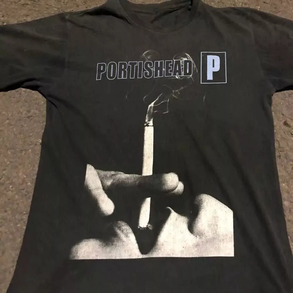 

Винтажная рубашка Glory Times Portishead Band, классическая черная унисекс AL333